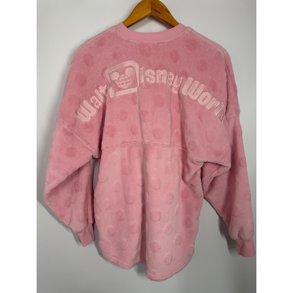 Walt Disney World Pink Piglet Fuzzy Polka Dot‎ Spirit Jersey Sweatshirt XS Parks